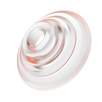 Round transparent gradient glass 3d shape png