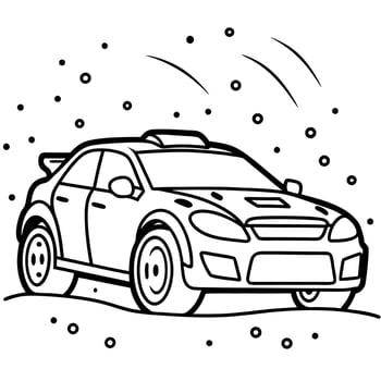Modified car coloring pages vector