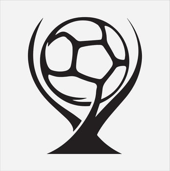 Championship Trophy Logo illustration on White Background vector