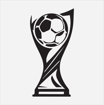 Championship Trophy Logo illustration on White Background vector