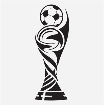 Championship Trophy Logo illustration on White Background vector