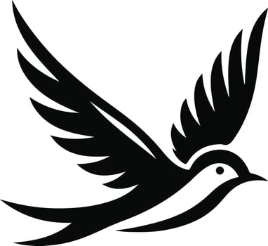 Bird black illustration vector
