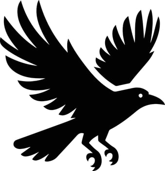 Bird black illustration vector
