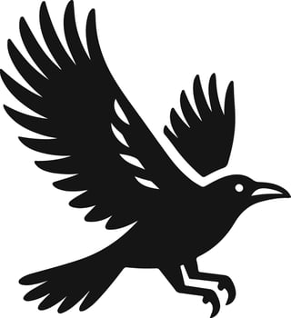 Bird black illustration vector