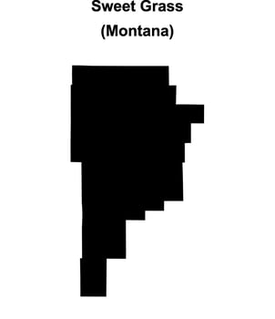 Sweet Grass County, Montana blank outline map vector