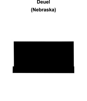 Deuel County, Nebraska blank outline map vector