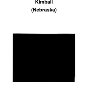 Kimball County, Nebraska blank outline map vector