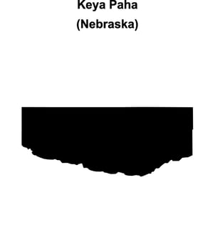 Keya Paha County, Nebraska blank outline map vector