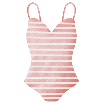 Hand-Painted Watercolor Set Of Images Includes Beach Bag, Flippers, Camera, Cocktail, And Other Summer Clipart png