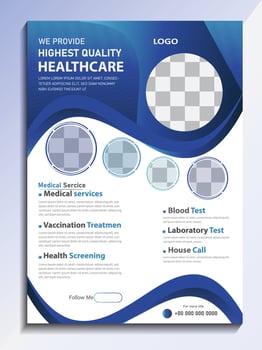 MedicalHospital flyer Brochure Template design, vector