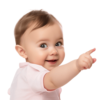 Baby Hand Pointing Isolated on Transparent Background png