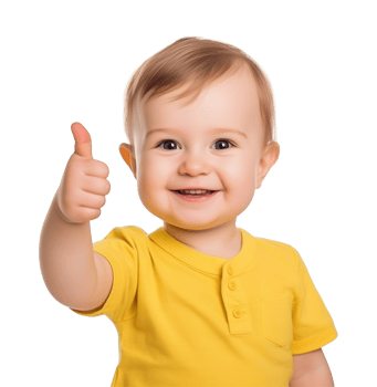 Baby Thumbs Up Isolated on Transparent Background png