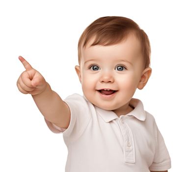 Baby Pointing Hand Isolated on Transparent Background png