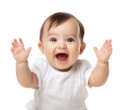 Happy Baby Cheering Isolated on Transparent Background png