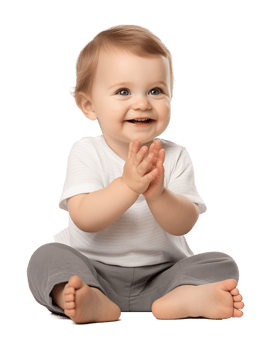 Excited Baby Isolated on Transparent Background png