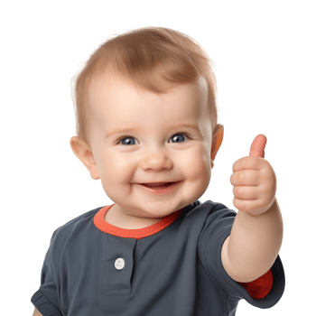 Baby Thumbs Up Isolated on Transparent Background png
