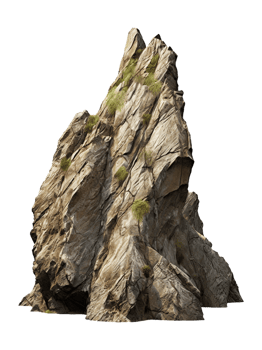 Spike Rock Formation Isolated on Transparent Background png