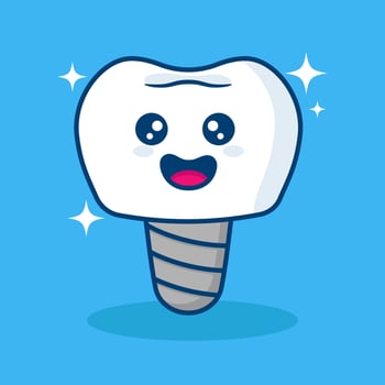 cartoon teeth design good for dental clinic illustration vector