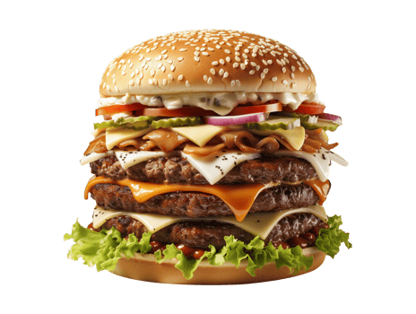fastfood hamburger isolated png