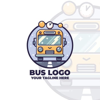 Yellow Bus Logo Design vector