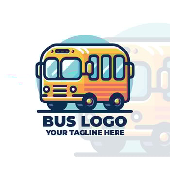 Yellow Bus Logo Design vector