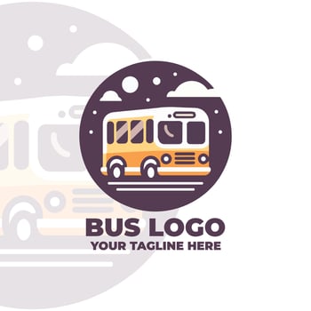 Yellow Bus Logo Design vector