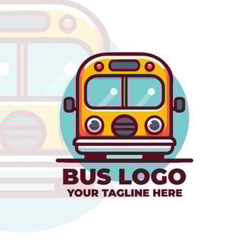 Yellow Bus Logo Design vector