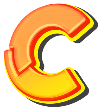 Letter C, Technology 3D Font Alphabet png
