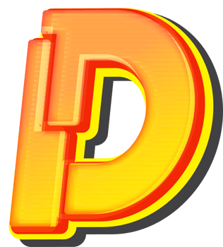 Letter D, Technology 3D Font Alphabet png