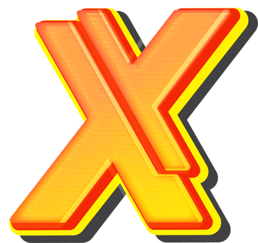 Letter X, Technology 3D Font Alphabet png