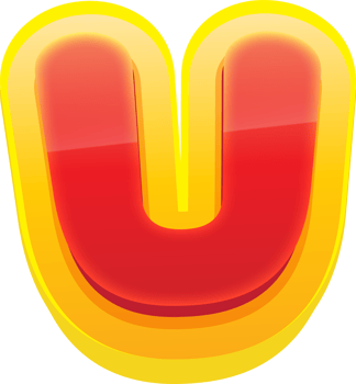 Comic Alphabet 3D Letter U png