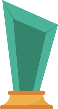 Golden Achievement Award for Championship. Isolated on a White Background. vector