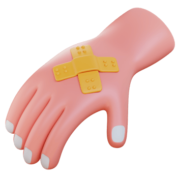 hand in bandage icon illustration png