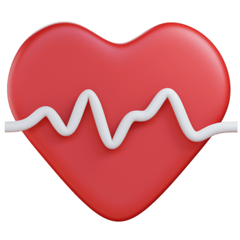 heart beat 3d icon png