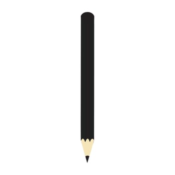 Pencil cartoon icon in flat style. Office supplies illustration on isolated background. Writing sign business concept. vector