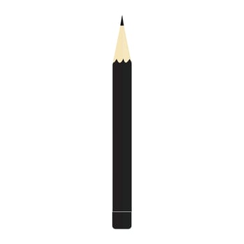 Pencil cartoon icon in flat style. Office supplies illustration on isolated background. Writing sign business concept. vector