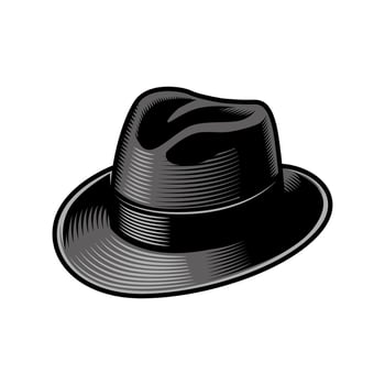 Detailed illustration of a classic hat. eps 10 vector