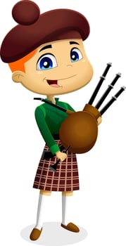 The 12 Days Of Christmas - 11Th Day - Eleven Pipers Piping vector