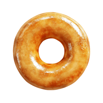 Glazed Donut on Transparent Background AI-Generative png