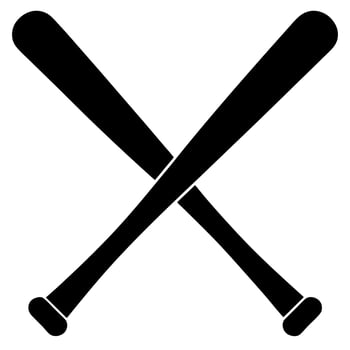 baseball bats black silhouette illustration vector