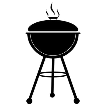 bbq grill black silhouette illustration vector