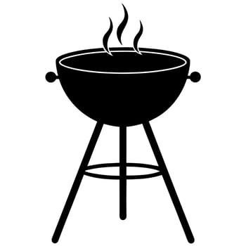 bbq grill black silhouette illustration vector