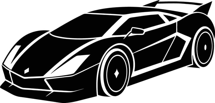 Sport Car. illustration ready for vinyl cutting vector