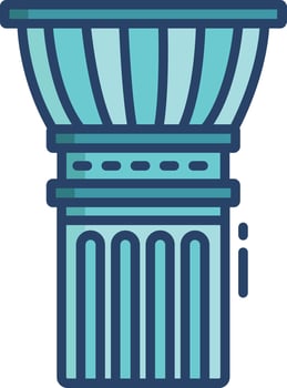 Column linear color illustration vector