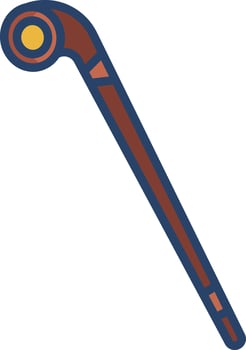 Knobkerrie linear color illustration vector