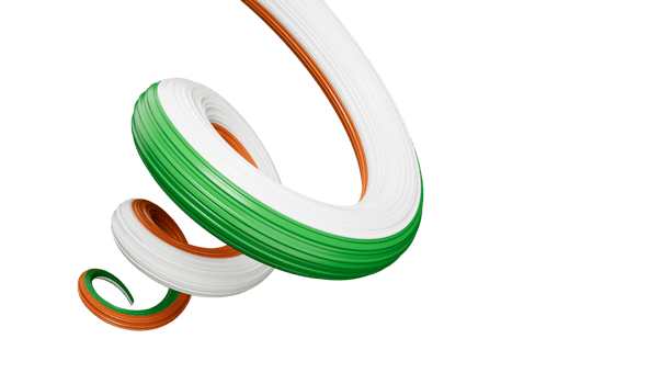 3d Illustration Ireland Flag colors abstract art png