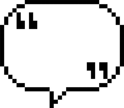 8bit retro game pixel speech bubble balloon with quotation marks, icon sticker memo keyword planner text box banner png