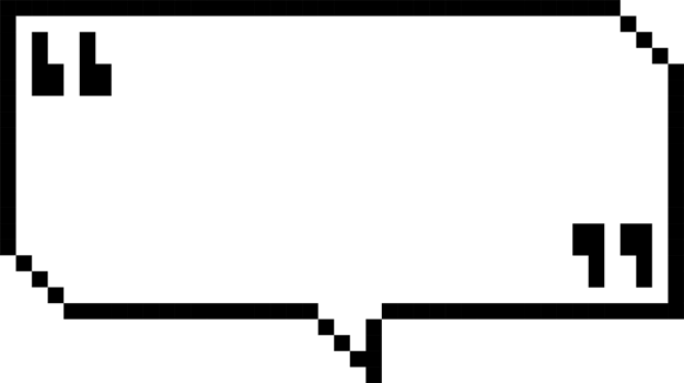 8bit retro game pixel speech bubble balloon with quotation marks, icon sticker memo keyword planner text box banner png