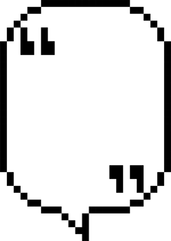 8bit retro game pixel speech bubble balloon with quotation marks, icon sticker memo keyword planner text box banner png