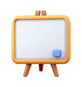Whiteboard Object 3d Asset png